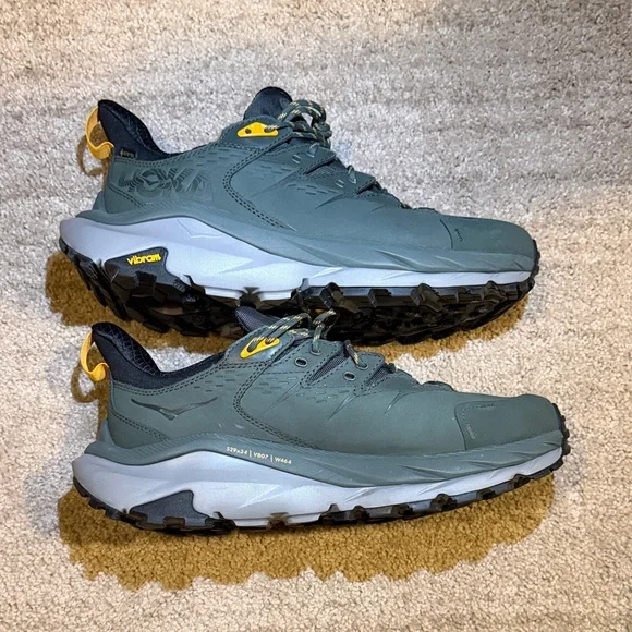 Hoka Kaha 2 GTX Men's Athletic Shoes - Green and Yellow - Picture 3 of 4